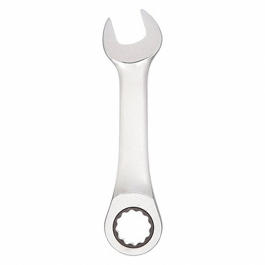 Combination Wrench, Alloy Steel, Chrome, 13 mm Head Size, 4 1/4 inch Overall Length