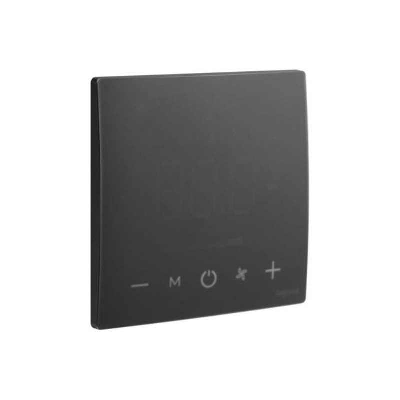 LEGRAND - Room Temperature Control Unit Mallia Senses, 1 Gang, Matt Black