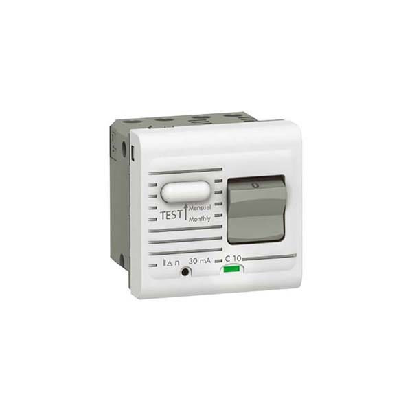 LEGRAND - RCBO Arteor, Single Pole + Neutral, 30mA, 16A-230V, Square, White