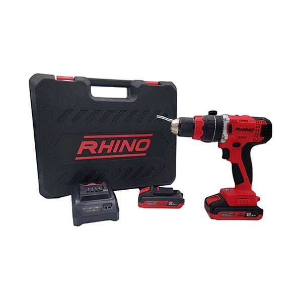 RHINO - Cordless Compact Hammer Drill, 20V with 2 Battery
