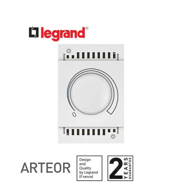 LEGRAND - Rotary Dimmer Arteor, Leading Edge, 1000W, 2 Modules, White