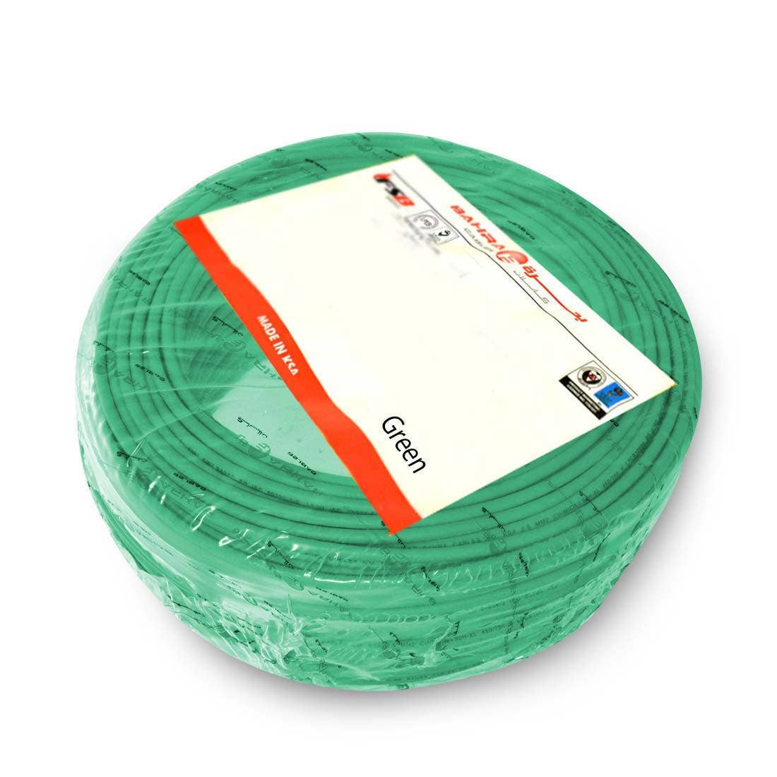 BAHRA CABLES - British Standard, MICA LSOH NYA Wire, 1x4mm, 450/750V, Green