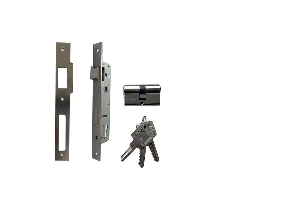 Aluminum Door Lock | MONTANA - 20 mm CYLINDER 56 mm / DOMUS Type - White