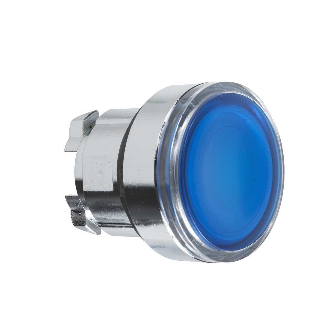 شنايدر - رأس مفتاح ضغط - أزرق - Ø22 spring return for integral LED