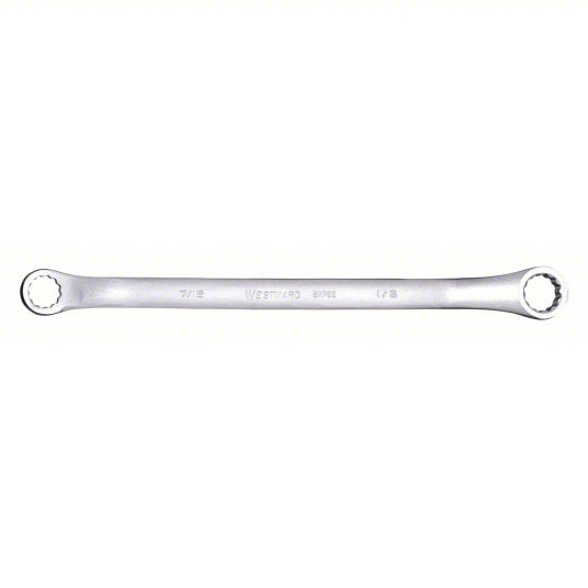 Box End Wrench, Alloy Steel, Satin, 10 mm; 11 mm Head Size, 7 3/4 inch Overall Length, Offset