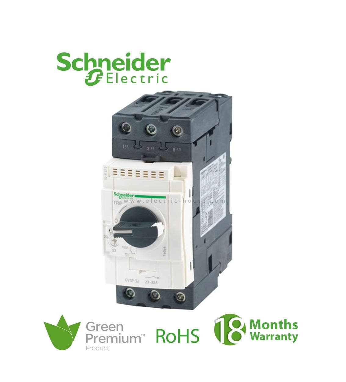 SCHNEIDER - Tesys GV3, Circuit Breaker, Thermal-Magnetic, 30-40A, Everlink Btr Connectors
