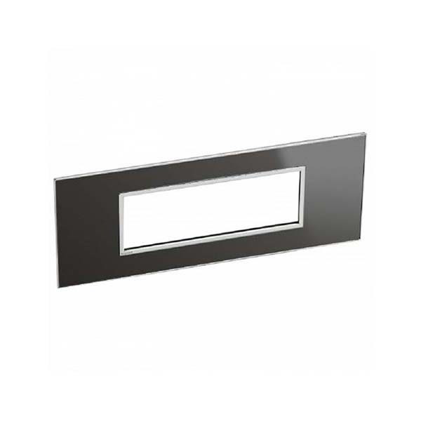 LEGRAND - Plate Arteor, BS, Square, 6 Modules, Reflective Black