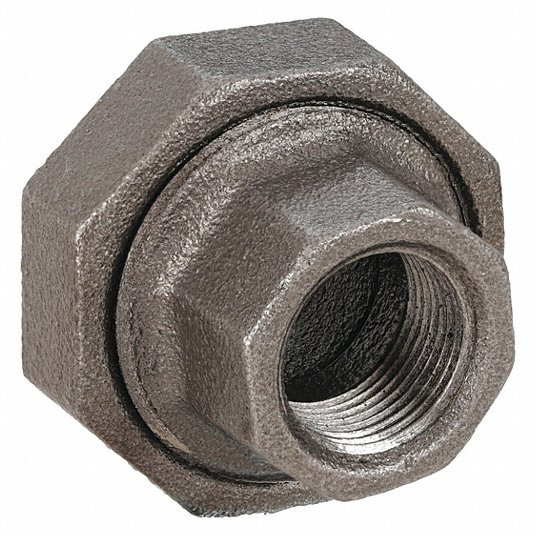 Union, Malleable Iron, 2 in x 2 in Pipe Size, Female NPT x Female NPT, Class 150
