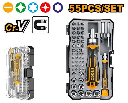 55 Pcs screwdriver set طقم لقم مفك براغي 55 قطعة