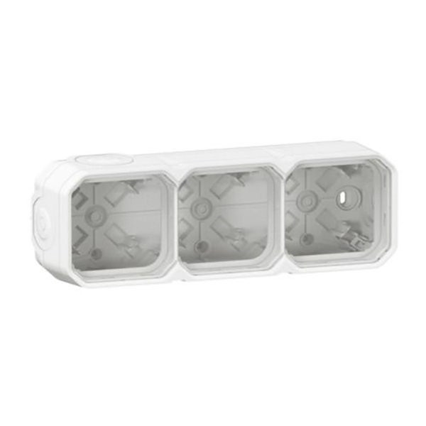 LEGRAND - Surface Box Plexo, IP55, 3 Gang, Horizontal and Vertical, White