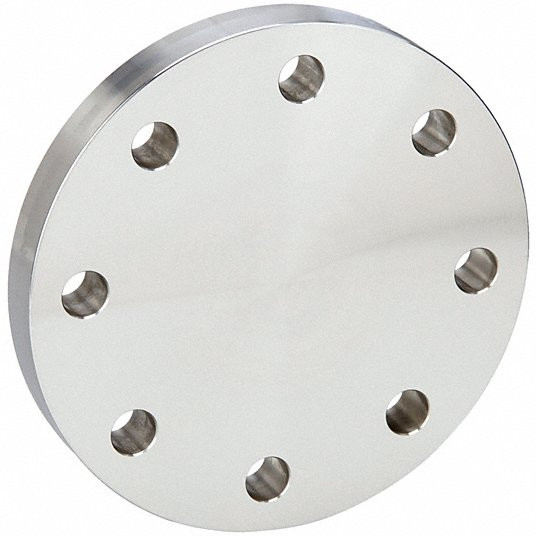 Pipe Flange: Blind Flange, 304/304L Stainless Steel, 3 in Pipe Size, 8 1/4 in Flange Outside Dia, Class 300