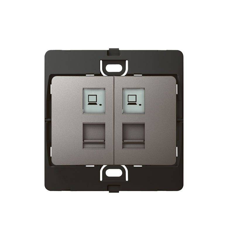 DISCONTINUED LEGRAND - Data Socket Mallia, Double RJ 45, Categorydata Socket Mallia, Double RJ 45, Category 6, UTP