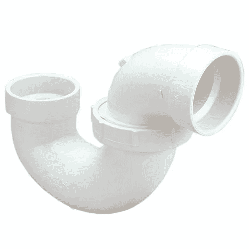 Chanel elbow, 3 inches, pressure 40 - white