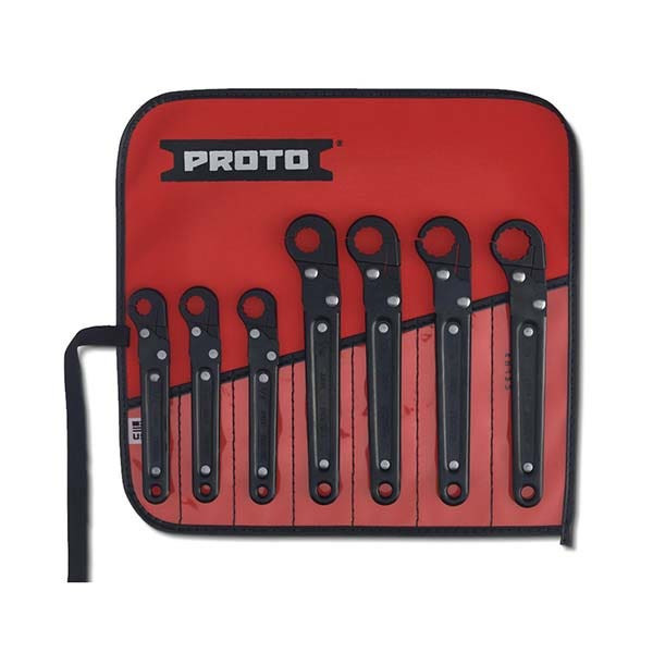 PROTO - Ratcheting Flare-Nut Wrench Set, 7 Pieces, 12 Point