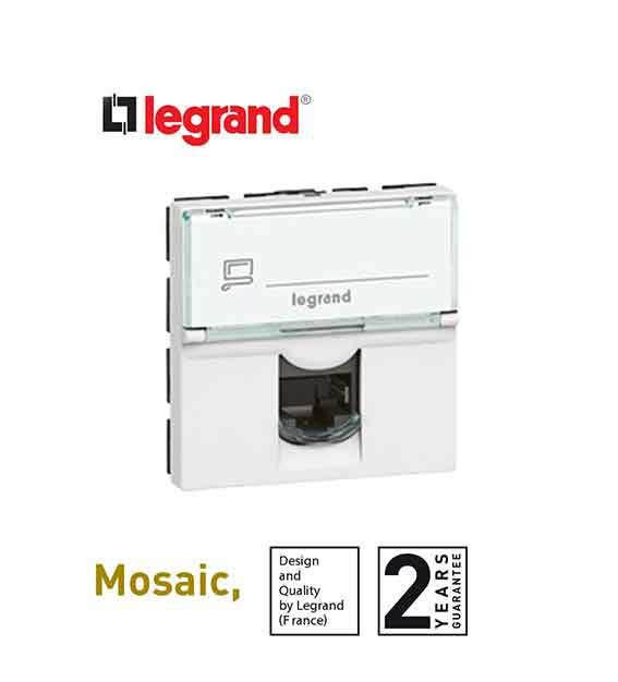 LEGRAND - RJ45 Socket Arteor, Cat. 6 UTP, 8 Contacts, 2 Modules, White