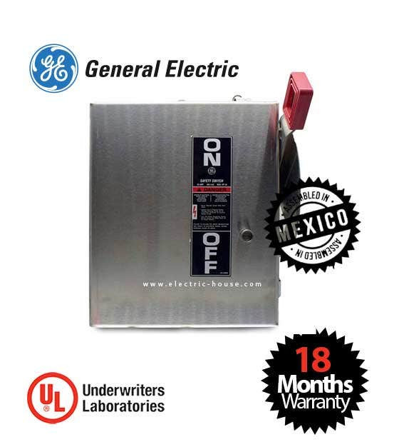 GENERAL ELECTRIC - Safety Switch, Non-Fusible 3 Poles 200A, 600V Nema 4/4x, Stainless