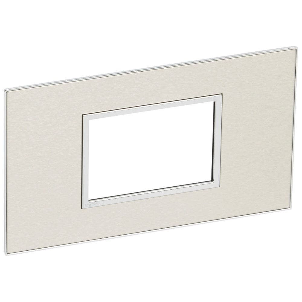 LEGRAND - Plate 2G 3Mod Sqr BS, S.Steel Arteor