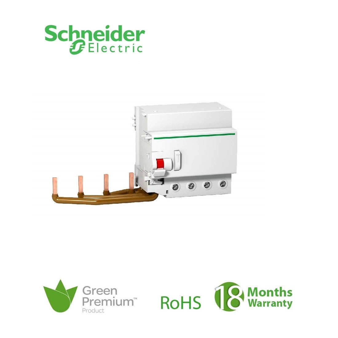 SCHNEIDER - Vigi C120, Earth-Leakage add-on block, 4P, 30 mA, Class AC