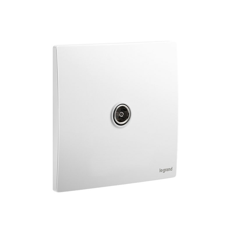 LEGRAND - Male Terminal TV Socket Outlet Mallia Senses, 1 Gang, Matt White