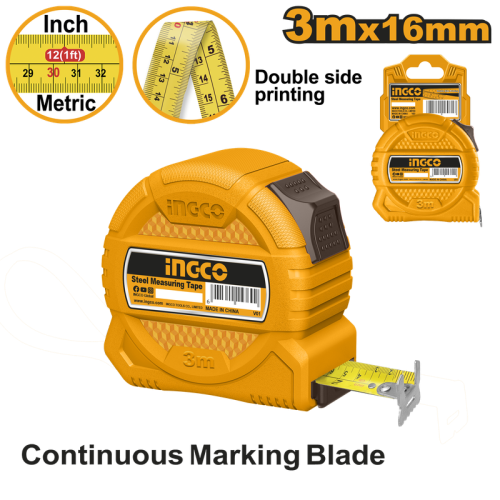 Steel measuring tape 3mx16mm 316