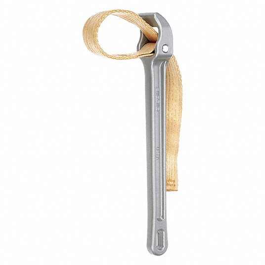 Strap Wrench, For Outside Diameter 3 1/2 in, Handle Length 11 3/4 in, Strap Width 1 1/8 in