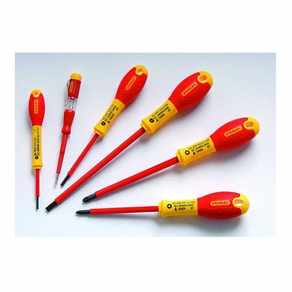 STANLEY - Fatmax® Insulated Slotted Pozidriv Screwdriver Set, 6 pieces