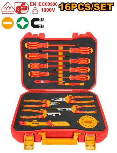 16 Pcs insulated hand tools set Magnetized طقم عدد يدوية 16 قطعة