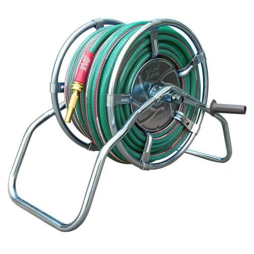 ALAYED -Garden Hose-Steel Reel - 1/2 Inch- 50 Meter-Green