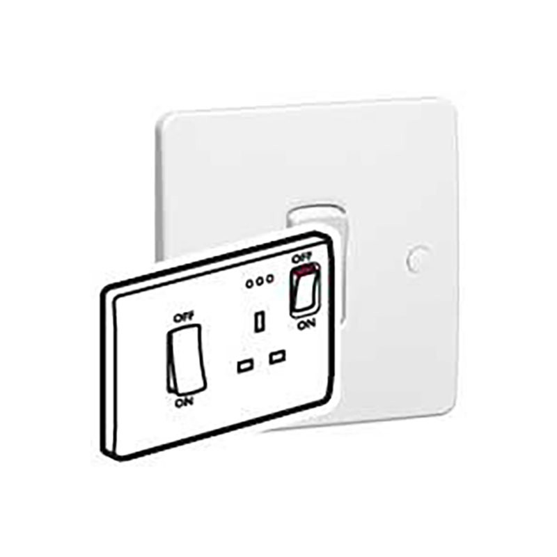 LEGRAND - Cooker Control Unit Synergy, Double Pole Switch + Double Pole Socket, 13A, 250V, White