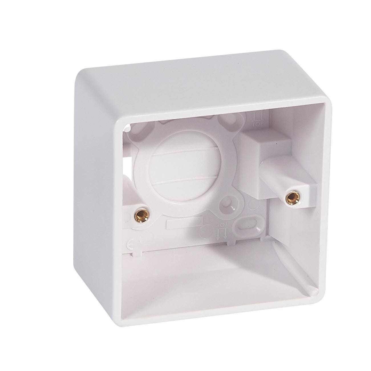 LEGRAND - Surface Mounting Box Synergy, Plastic, 1 Gang, 50 mm Deep with Cable Grip