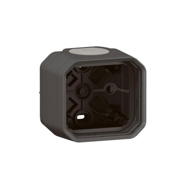 LEGRAND - Surface Box Plexo, IP55, 1 Gang, 2 Membrane Glands, 1 Entry, Anthracite