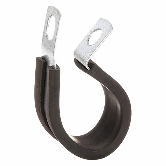Clamp, Cushioned Cable Clamp, Steel, 1/2Inch Cable Clamping Dia., PK 50