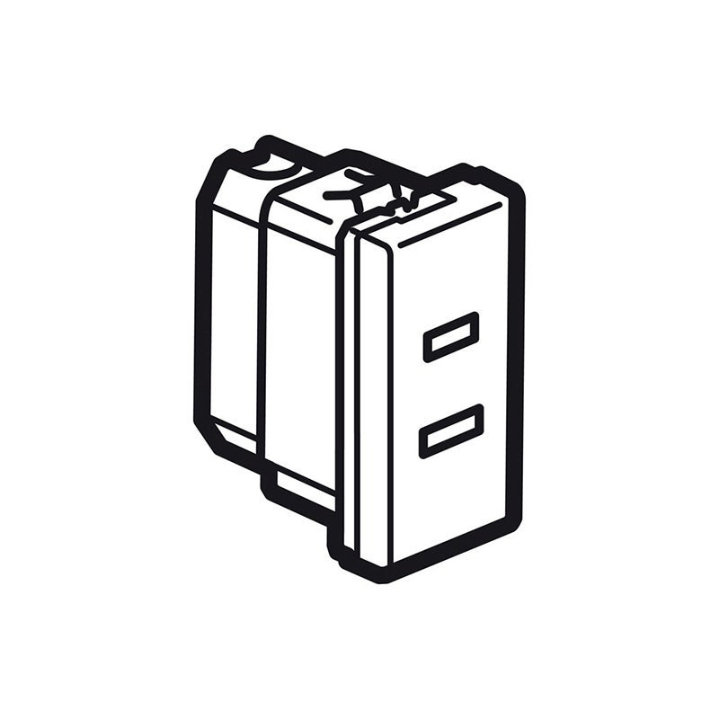 LEGRAND - Socket Outlet Arteor, US, 15A 127V, 2P, 1 Module, Magnesium