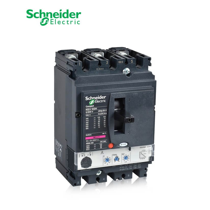 شنايدر - قاطع رئيسي 160 أمبير - ComPact NSX160H, 3P 3d, 70kA at 415 VAC, MicroLogic 2.2 Trip Unit 160A