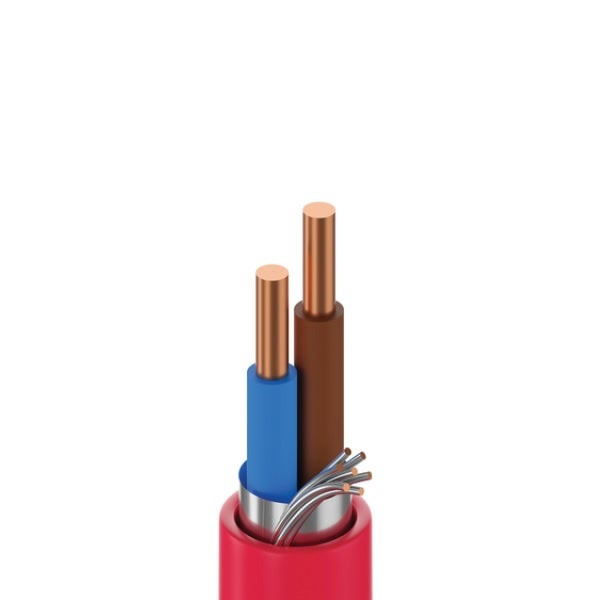 BELDEN - 2C*2.5mm2, Fire Alarm, SOLID, Fire Resistant & LSOH, Shielded, DRAIN WIRE, RED, 500M/ROLL