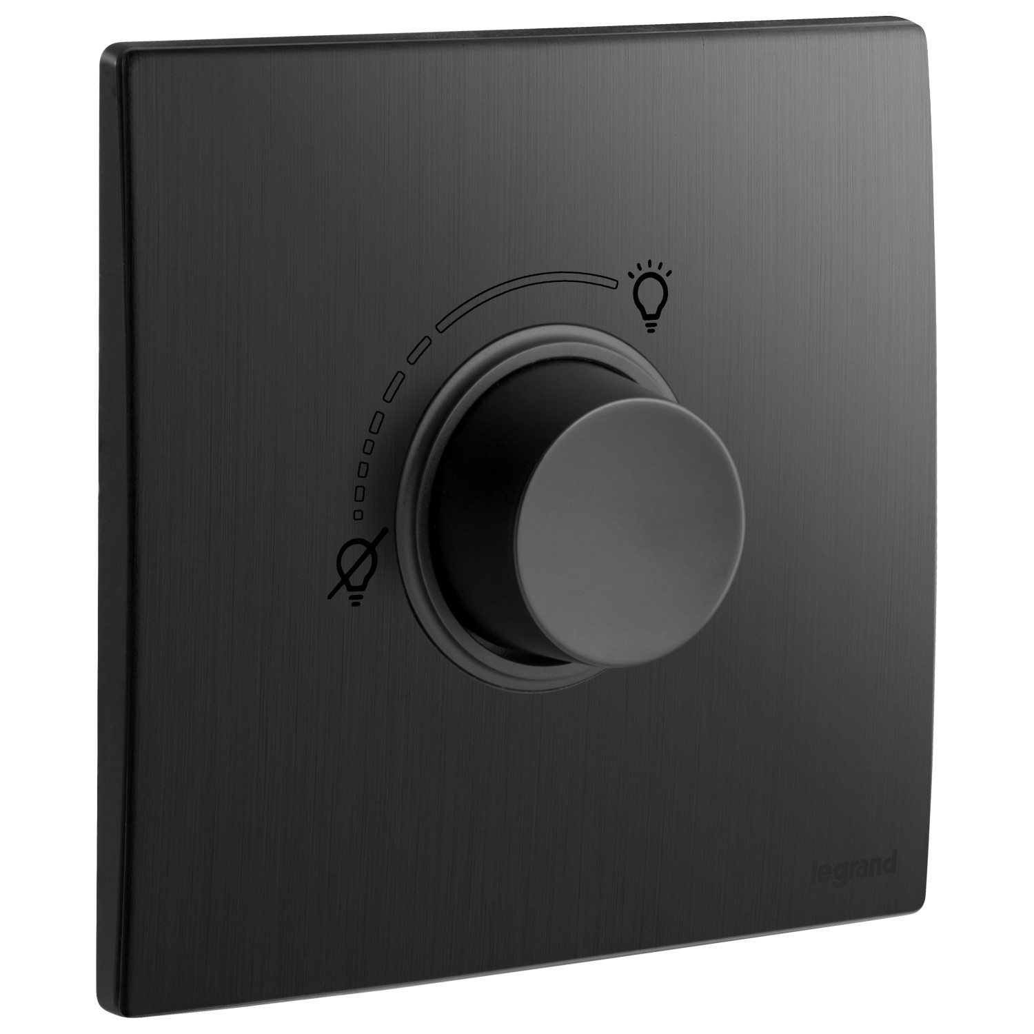LEGRAND - Rotary Dimmer Mallia, RLC+LED, 100-240 V~, without Neutral, Brushed Black