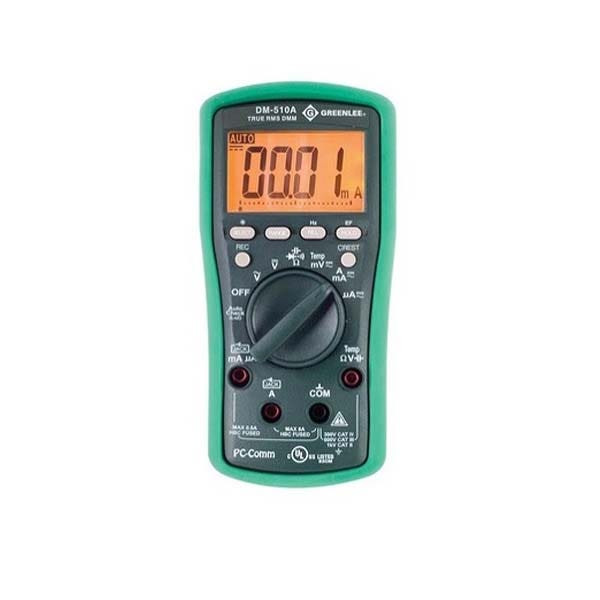 GREENLEE - Digital Multimeter, AC/DC, True-RMS, 8A, 1000V (DM-510A)