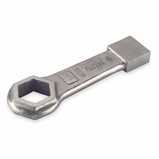 Striking Wrench, Aluminum, Bronze, Natural, Head Size 2 in, Overall Length 11 in, 0 °1TEC5