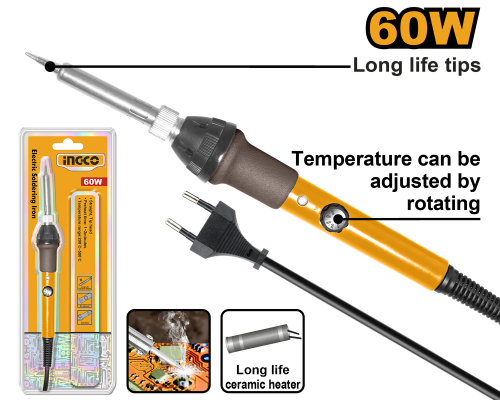 Electric soldering iron 60Wمكواة لحام كهربائية 60 وات - 220-240 فولت 50/60 هرتز (قابس BS)