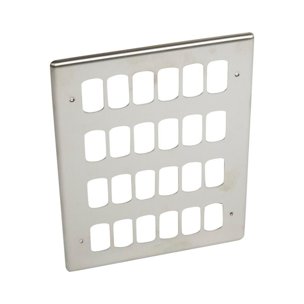 LEGRAND - Front Plate w/ Small Apertures 4x3G 24Mod, BSS, Authentic 