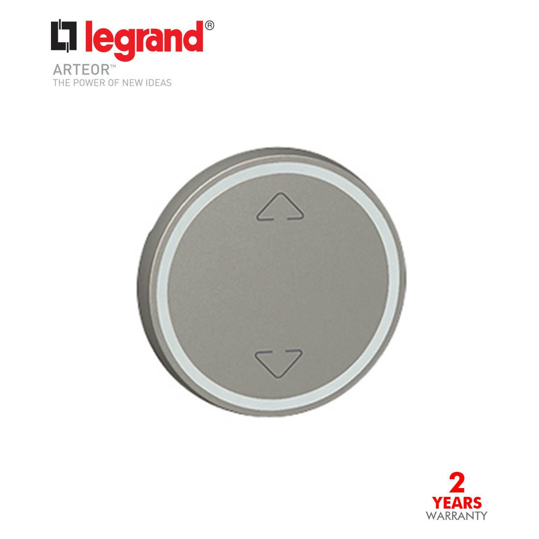LEGRAND - Round Key Cover Bus/Scs Up/Down 2Mod, Magnes