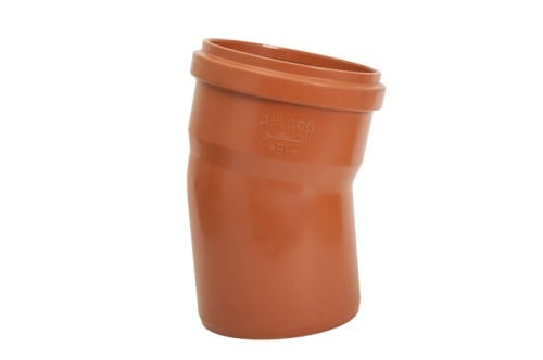Drainage elbow with 15 degree bend - size 160 mm - orange from Appleco