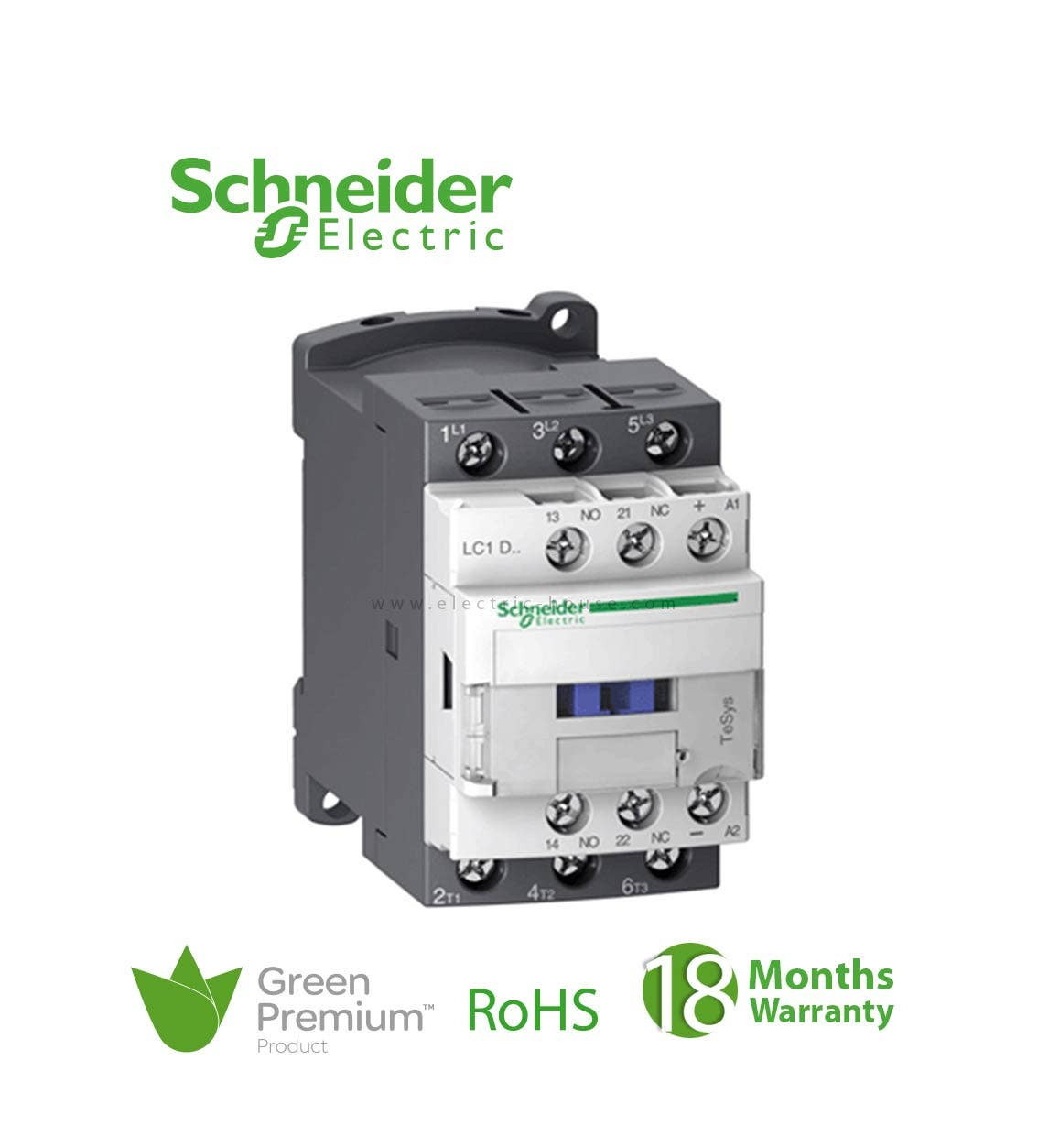 SCHNEIDER - Tesys D Contactor, 3P(3 No), AC-3, = 440 V 25 A, 110 V AC Coil