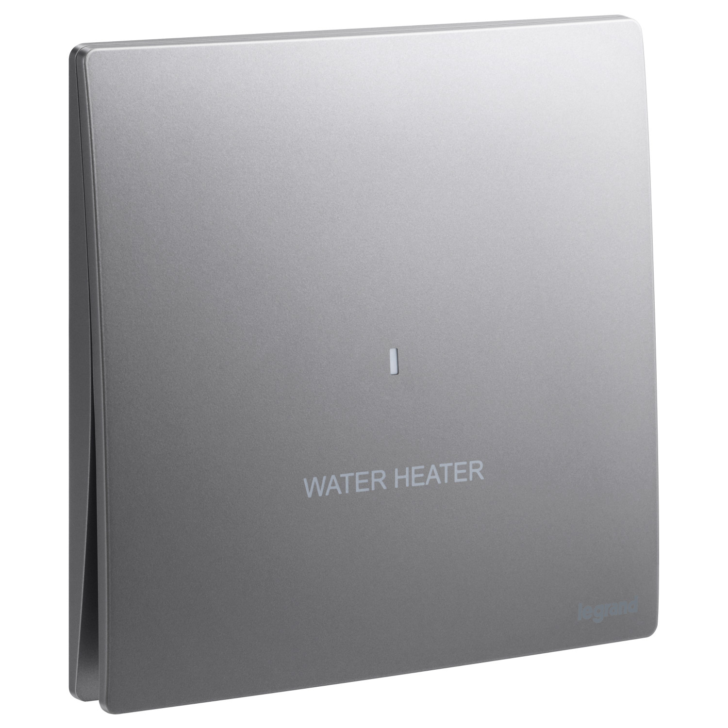 LEGRAND - Double Pole Switch Mallia, 1 Gang, 1 Way with LED Power Indicator and Water Heater Marking, 20 AX, 250 V~, Dark Silver