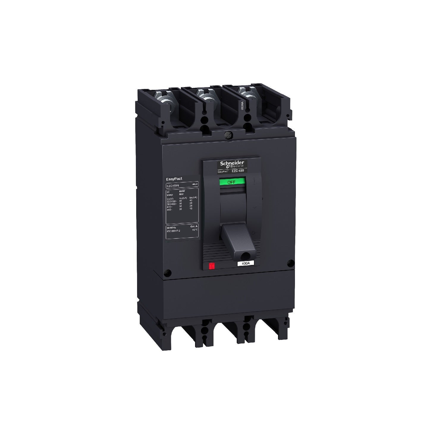 SCHNEIDER - MCCB Breaker, EasyPact EZC630N, 3P, 600A, 36kA 400/415V, TMD Trip Unit