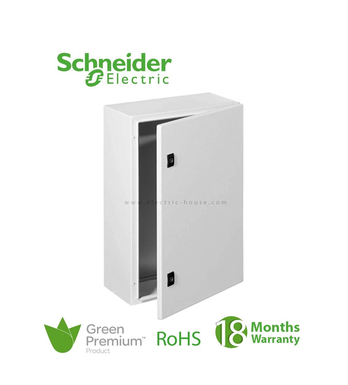 SCHNEIDER - Spacial CRN Plain Door w/o Mounting Plate, H800 x w600 x d250 IP66 IK10 RAL 7035