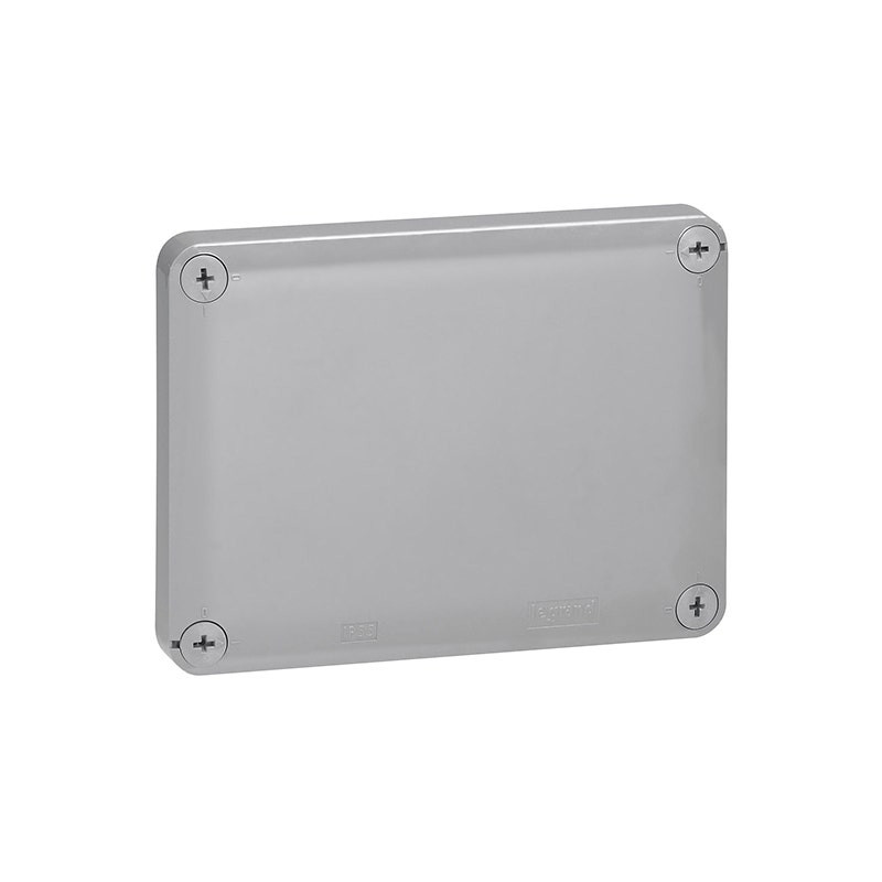 LEGRAND - Junction Box Plexo, 10 Glands, IP55, 155x110x74mm, Rectangular, Grey/Red