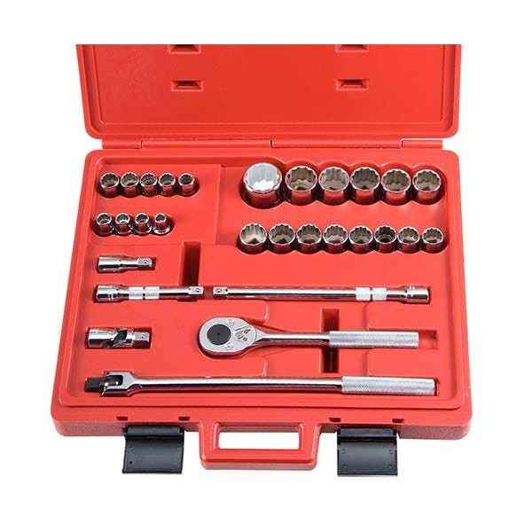 PROTO - 1/2" Drive Metric Socket Set, 29 Pieces, 12 Point