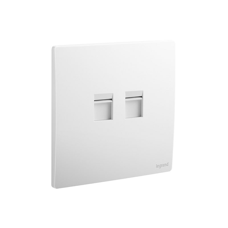 LEGRAND - Keystone Adapter Mallia Senses, 2 Gang, Matt White