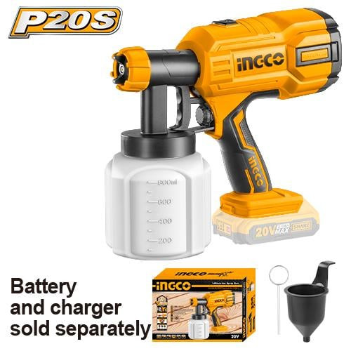 Lithium-Ion spray gun 20V -Without charger and battery مسدس رش دهان 20 فولت شحن من دون بطارية وشاحن